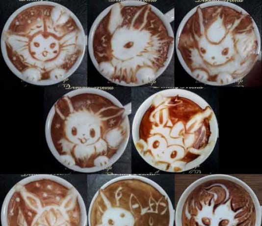 Cartoons Latte Arts Talk Cock Sing Song