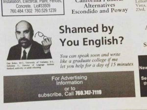 Failed Newspaper Advertisement Talk Cock Sing Song