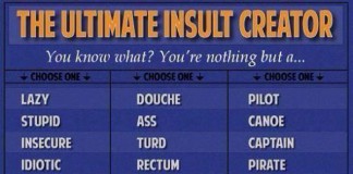 The Ultimate Insult Creator Talk Cock Sing Song