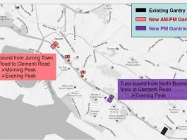 New ERP Gantries along AYE Talk Cock Sing Song