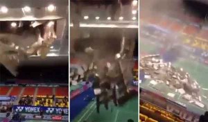 Ceiling Collapses During Badminton Competition in Vietnam Talk Cock Sing Song