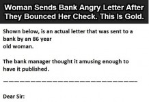 Woman Sends Bank Angry Letter After They Bounced Her Check Talk Cock Sing Song