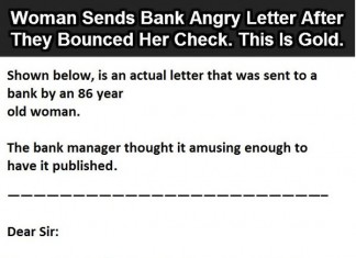 Woman Sends Bank Angry Letter After They Bounced Her Check Talk Cock Sing Song