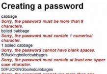 Creating a Password Talk Cock Sing Song