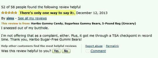 Funny Amazon Haribo Gummy Bear Reviews Talk Cock Sing Song