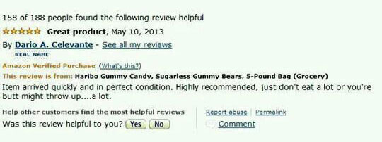 Funny Amazon Haribo Gummy Bear Reviews Talk Cock Sing Song