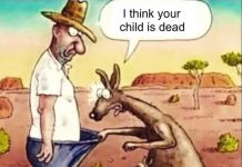 Kangaroo is Sad to See the Child Dead Talk Cock Sing Song