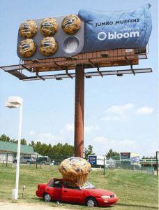 Bloom Grocery Store Creative Billboard Ad Talk Cock Sing Song