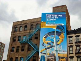 Carnival Cruise Line Fire Escape Stairs Billboard Ad Talk Cock Sing Song