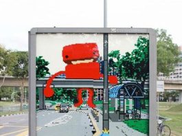 LEGO Creative Bus-stop Ad in Singapore Talk Cock Sing Song