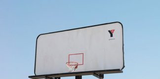 YMCA Basketball Hoop Billboard Ad Talk Cock Sing Song