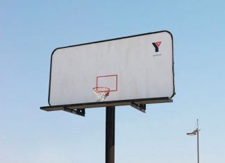 YMCA Basketball Hoop Billboard Ad Talk Cock Sing Song