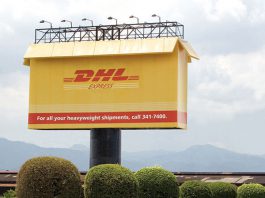 DHL Express Box Billboard Ad Talk Cock Sing Song
