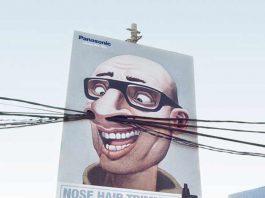 Panasonic Nose Hair Trimmer Creative Billboard Ad Talk Cock Sing Song