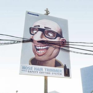 Panasonic Nose Hair Trimmer Creative Billboard Ad Talk Cock Sing Song